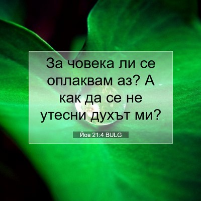 Picture 07 - Йов 21:4 BULG - За човека ли се оплаквам - Bible Verse Picture