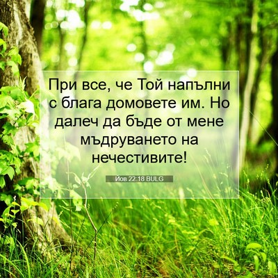 Picture 07 - Йов 22:18 BULG - При все, че Той напълни с - Bible Verse Picture