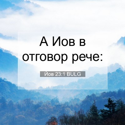 Picture 07 - Йов 23:1 BULG - А Иов в отговор - Bible Verse Picture