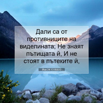 Picture 07 - Йов 24:13 BULG - Дали са от противниците на - Bible Verse Picture