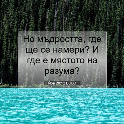 Picture 07 - Йов 28:12 BULG - Но мъдростта, где ще се - Bible Verse Picture