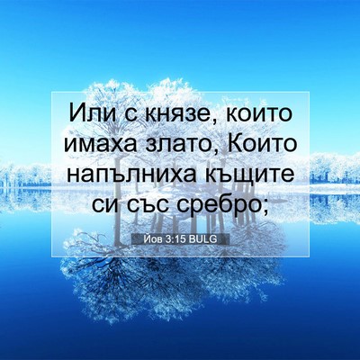 Picture 07 - Йов 3:15 BULG - Или с князе, които имаха - Bible Verse Picture