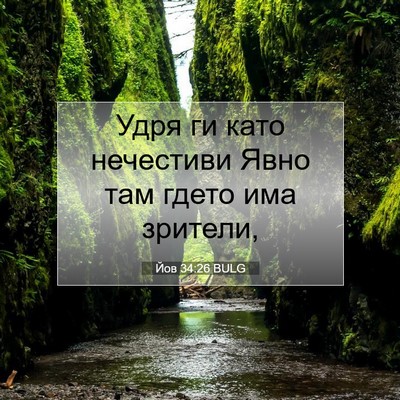 Picture 07 - Йов 34:26 BULG - Удря ги като нечестиви - Bible Verse Picture