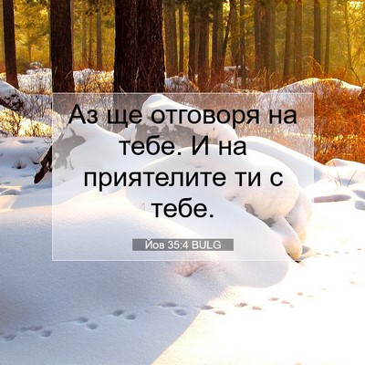 Picture 07 - Йов 35:4 BULG - Аз ще отговоря на тебе. И на - Bible Verse Picture