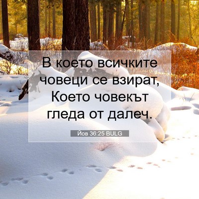 Picture 07 - Йов 36:25 BULG - В което всичките човеци се - Bible Verse Picture