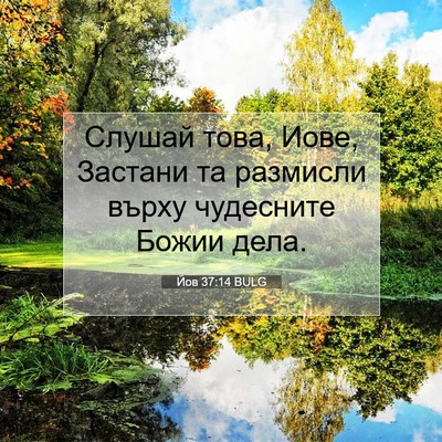 Picture 07 - Йов 37:14 BULG - Слушай това, Иове, Застани - Bible Verse Picture