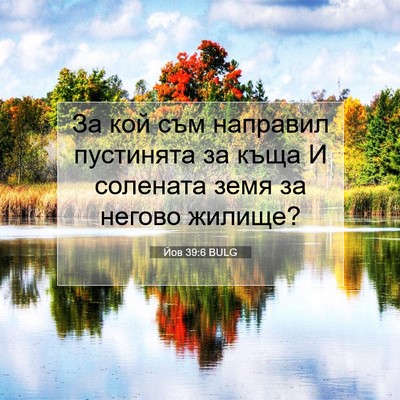 Picture 07 - Йов 39:6 BULG - За кой съм направил - Bible Verse Picture