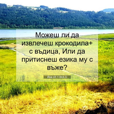 Picture 07 - Йов 41:1 BULG - Можеш ли да извлечеш - Bible Verse Picture