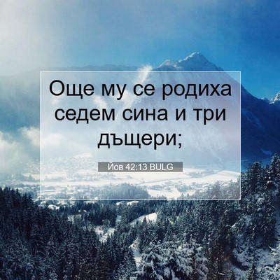 Picture 07 - Йов 42:13 BULG - Още му се родиха седем сина - Bible Verse Picture