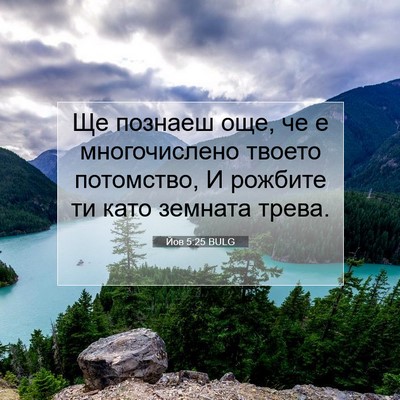 Picture 07 - Йов 5:25 BULG - Ще познаеш още, че е - Bible Verse Picture