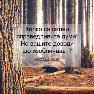 Picture 07 - Йов 6:25 BULG - Колко са силни - Bible Verse Picture