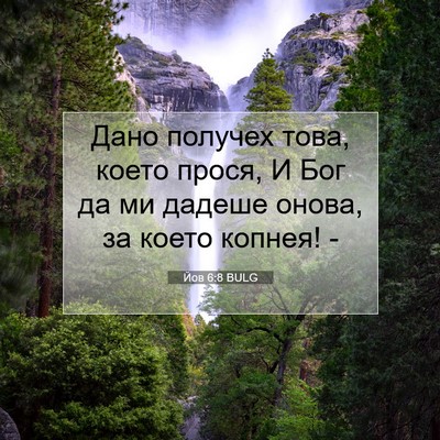 Picture 07 - Йов 6:8 BULG - Дано получех това, което - Bible Verse Picture