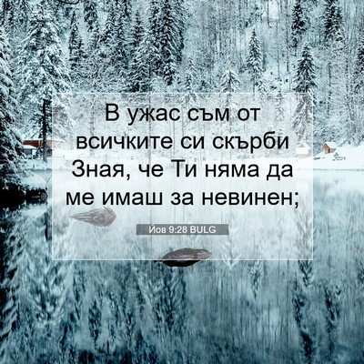 Picture 07 - Йов 9:28 BULG - В ужас съм от всичките си - Bible Verse Picture
