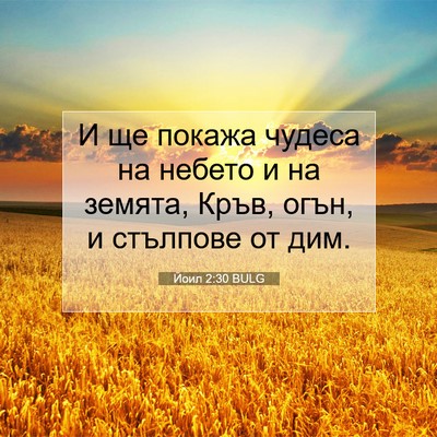 Picture 07 - Йоил 2:30 BULG - И ще покажа чудеса на - Bible Verse Picture