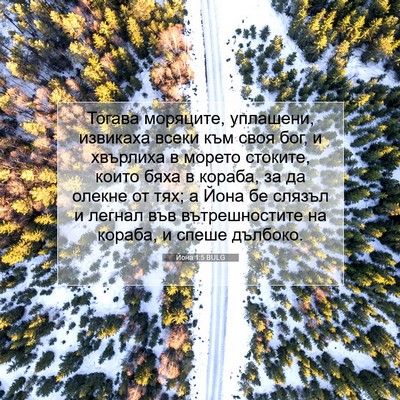 Picture 07 - Йона 1:5 BULG - Тогава моряците, уплашени, - Bible Verse Picture
