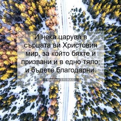 Picture 07 - Колосяни 3:15 BULG - И нека царува в сърцата ви - Bible Verse Picture