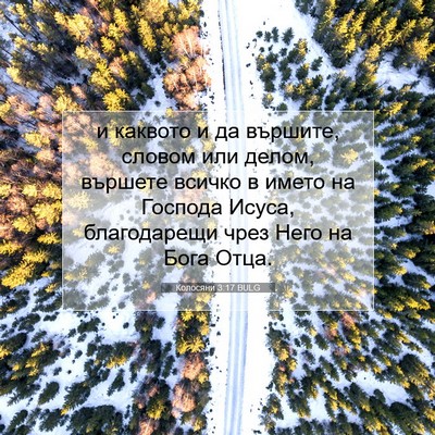 Picture 07 - Колосяни 3:17 BULG - и каквото и да вършите, - Bible Verse Picture