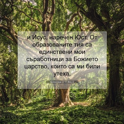 Picture 07 - Колосяни 4:11 BULG - и Исус, наречен Юст. От - Bible Verse Picture