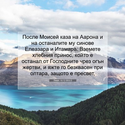 Picture 07 - Левит 10:12 BULG - После Моисей каза на - Bible Verse Picture