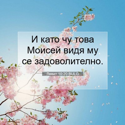 Picture 07 - Левит 10:20 BULG - И като чу това Моисей видя - Bible Verse Picture
