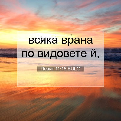 Picture 07 - Левит 11:15 BULG - всяка врана по видовете - Bible Verse Picture