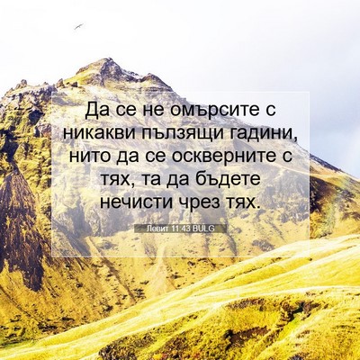 Picture 07 - Левит 11:43 BULG - Да се не омърсите с никакви - Bible Verse Picture