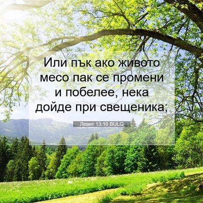 Picture 07 - Левит 13:16 BULG - Или пък ако живото месо пак - Bible Verse Picture
