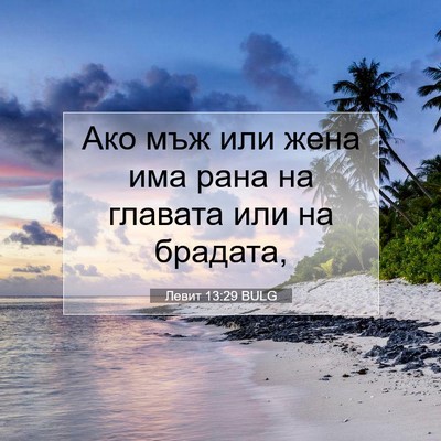 Picture 07 - Левит 13:29 BULG - Ако мъж или жена има рана - Bible Verse Picture