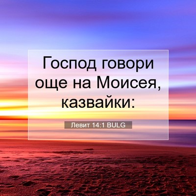 Picture 07 - Левит 14:1 BULG - Господ говори още на - Bible Verse Picture