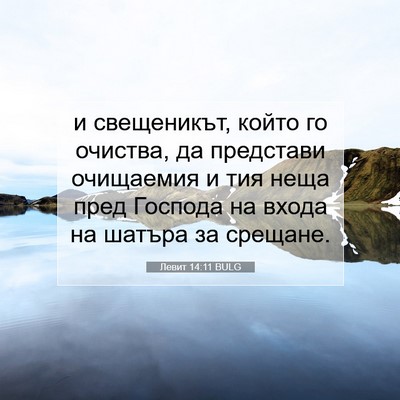 Picture 07 - Левит 14:11 BULG - и свещеникът, който го - Bible Verse Picture