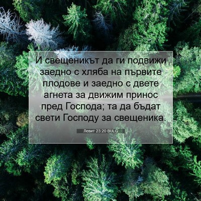 Picture 07 - Левит 23:20 BULG - И свещеникът да ги подвижи - Bible Verse Picture