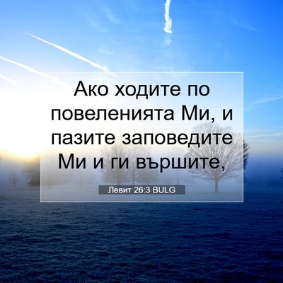 Picture 07 - Левит 26:3 BULG - Ако ходите по повеленията - Bible Verse Picture