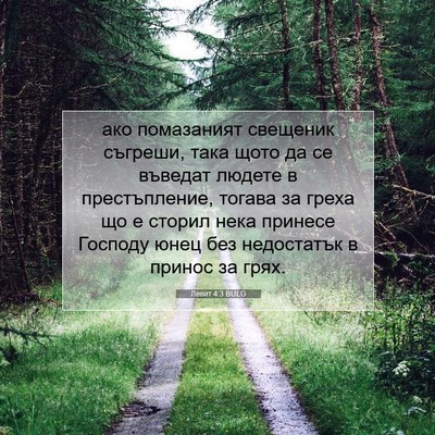 Picture 07 - Левит 4:3 BULG - ако помазаният свещеник - Bible Verse Picture