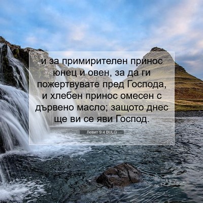 Picture 07 - Левит 9:4 BULG - и за примирителен принос - Bible Verse Picture