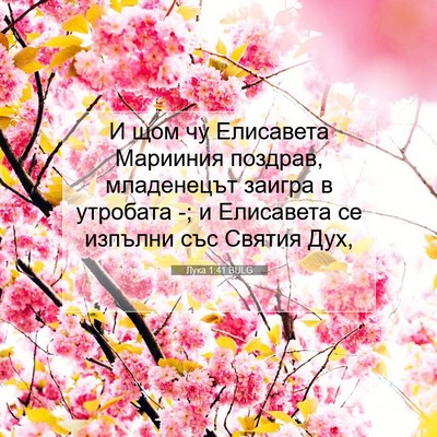 Picture 07 - Лука 1:41 BULG - И щом чу Елисавета - Bible Verse Picture