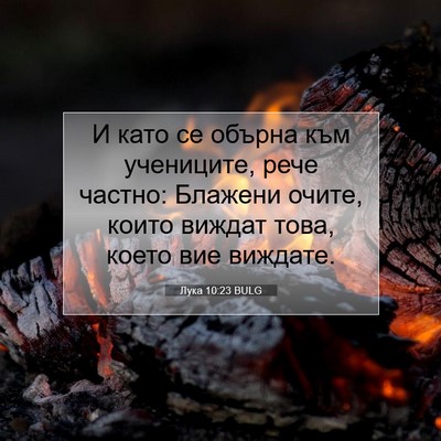 Picture 07 - Лука 10:23 BULG - И като се обърна към - Bible Verse Picture
