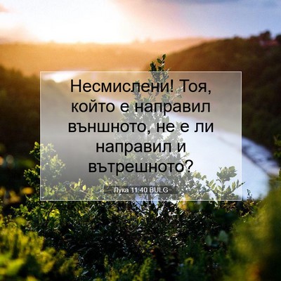 Picture 07 - Лука 11:40 BULG - Несмислени! Тоя, който е - Bible Verse Picture