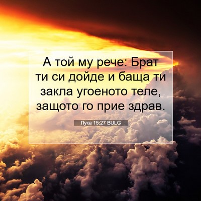 Picture 07 - Лука 15:27 BULG - А той му рече: Брат ти си - Bible Verse Picture