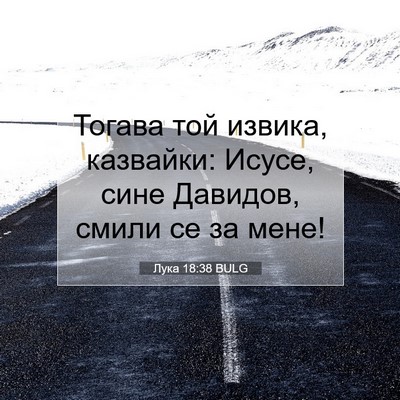 Picture 07 - Лука 18:38 BULG - Тогава той извика, - Bible Verse Picture