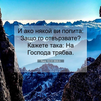 Picture 07 - Лука 19:31 BULG - И ако някой ви попита: Защо - Bible Verse Picture
