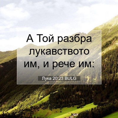 Picture 07 - Лука 20:23 BULG - А Той разбра лукавството - Bible Verse Picture