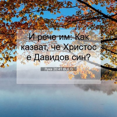 Picture 07 - Лука 20:41 BULG - И рече им: Как казват, че - Bible Verse Picture