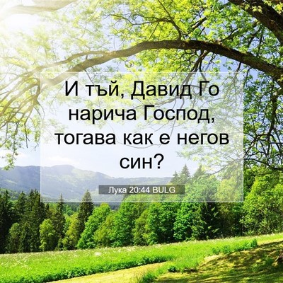 Picture 07 - Лука 20:44 BULG - И тъй, Давид Го нарича - Bible Verse Picture