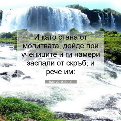 Picture 07 - Лука 22:45 BULG - И като стана от молитвата, - Bible Verse Picture
