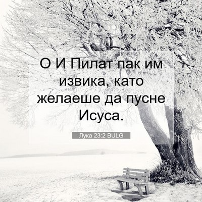Picture 07 - Лука 23:2 BULG - О И Пилат пак им извика, - Bible Verse Picture