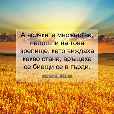 Picture 07 - Лука 23:48 BULG - А всичките множества, - Bible Verse Picture