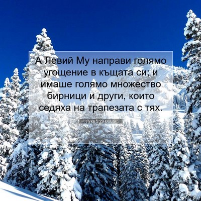Picture 07 - Лука 5:29 BULG - А Левий Му направи голямо - Bible Verse Picture