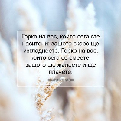 Picture 07 - Лука 6:25 BULG - Горко на вас, които сега - Bible Verse Picture
