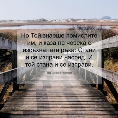 Picture 07 - Лука 6:8 BULG - Но Той знаеше помислите им, - Bible Verse Picture