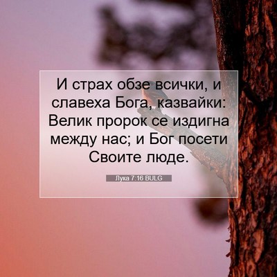 Picture 07 - Лука 7:16 BULG - И страх обзе всички, и - Bible Verse Picture